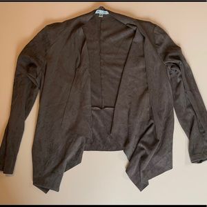 Faux suede cardigan